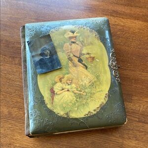 Vintage Photo Album with Victorian Cover
